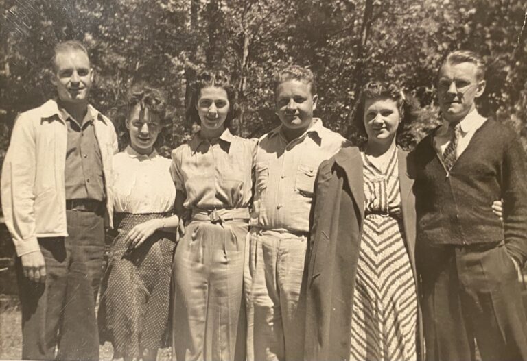 Art Jennings with his Brothers and their Wives Mac, Martha, Margaret, Art, Ethel, Howard