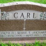 Joseph Carl Headstone in Mount Olivet Cemetery, Kalamazoo, MI